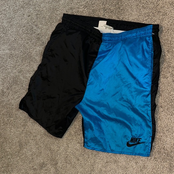 RARE Vintage 1990 Nike Muti Color Tone Metallic Lined Athletic shorts